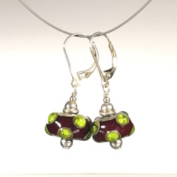 Earrings -Red and green #107