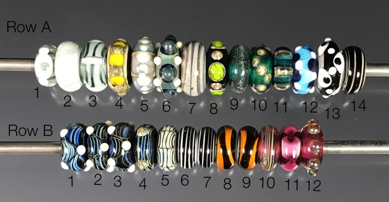 Batch of Big Hole Beads - Rows A and B