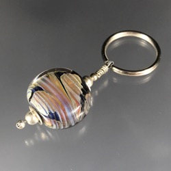 Keychain - Galaxy Bead Lentil #102