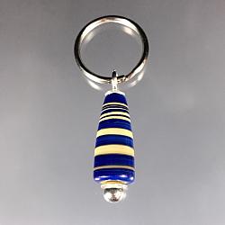 Keychains - Ivory and Silvered blue #103